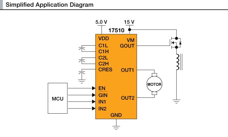 H-Bridge, Brushed DC Motor Driver, 2-15V, 3.8A, 200kHz