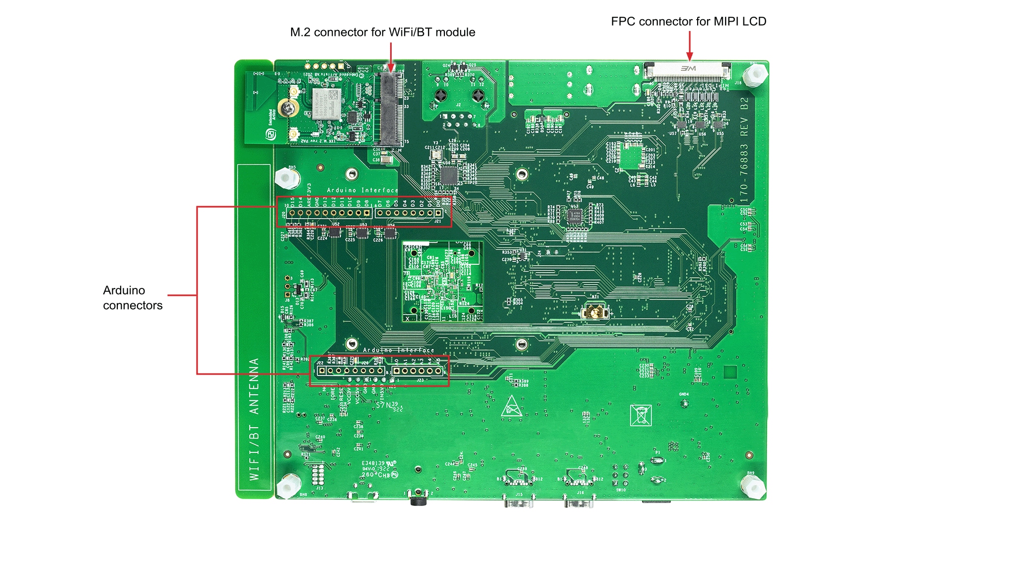 Figure 2 i.MX 8ULP EVK Back View