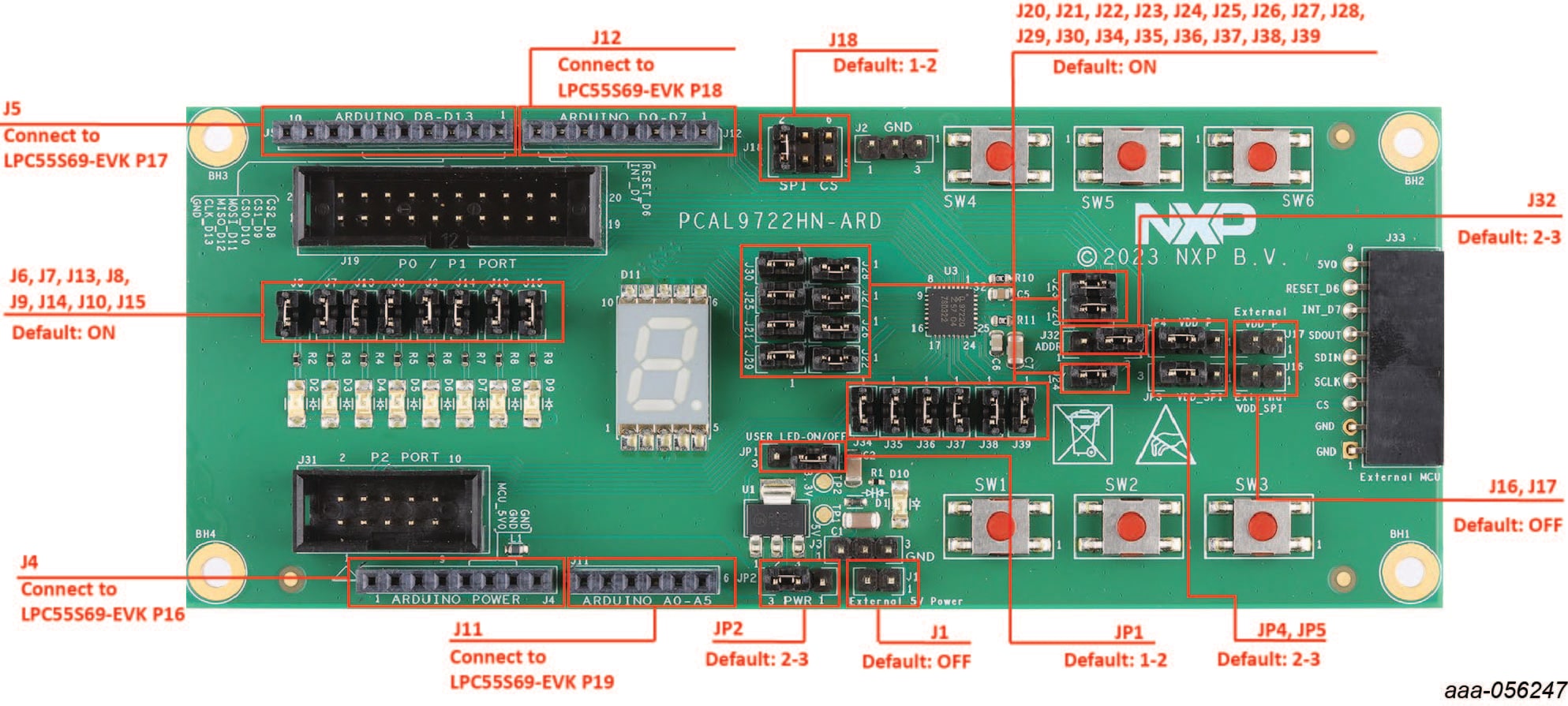 Figure 1. PCAL9722HN-ARD Evaluation Board