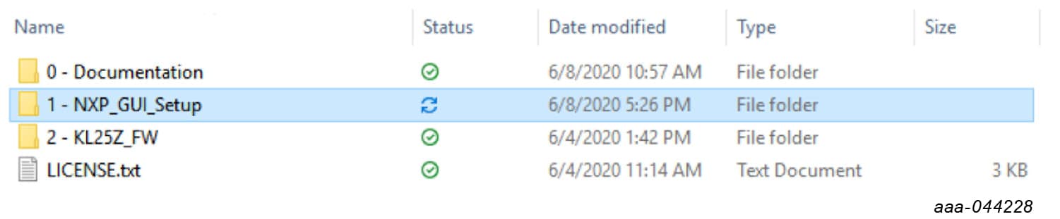 図4. NXP_GUI_Setupフォルダ