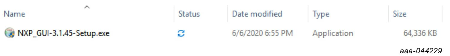 図5. NXP_GUI_version_Setup.exe