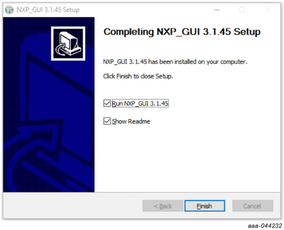 図8. NXP GUIのセットアップ完了