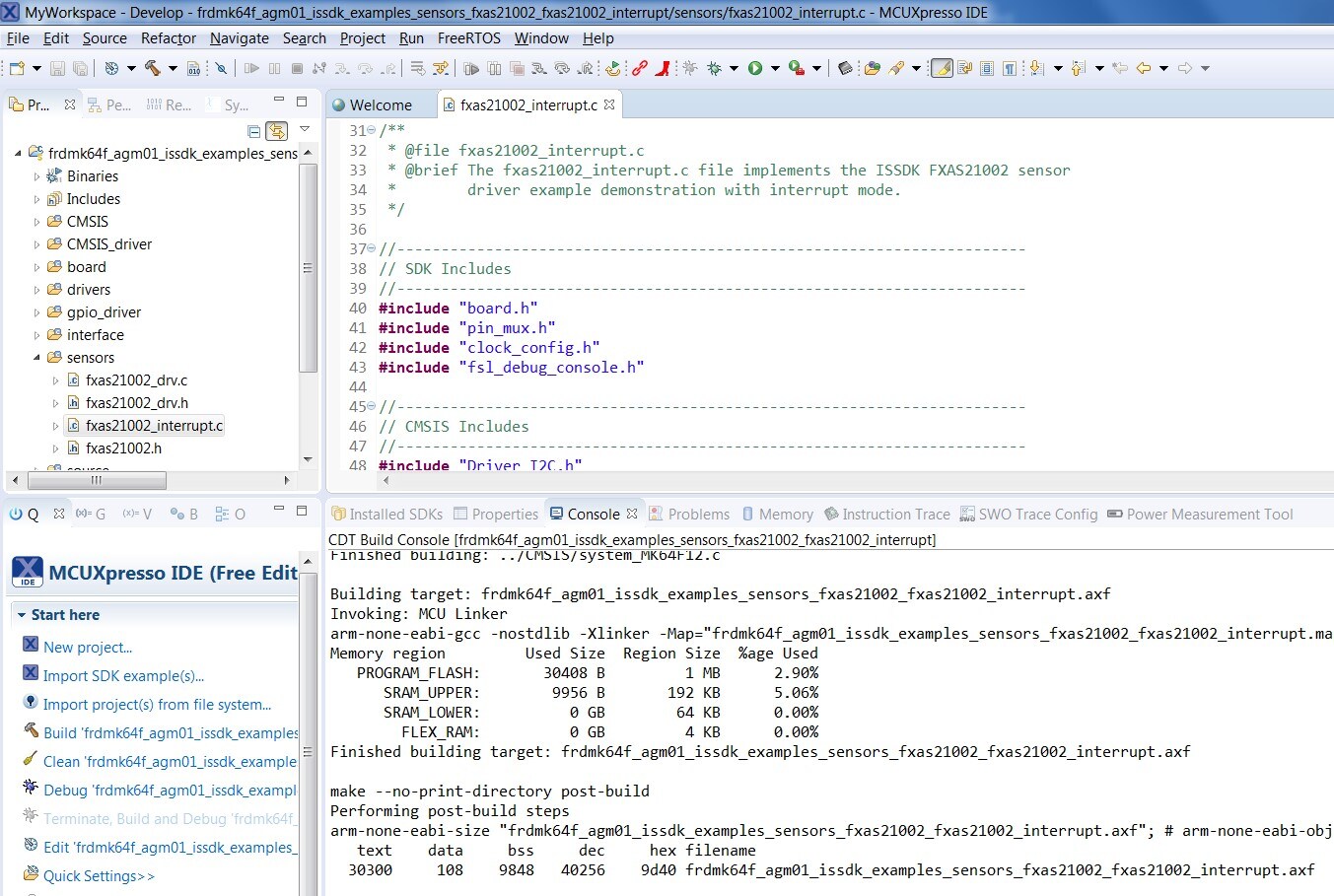 ISSDK Build/Run the imported project