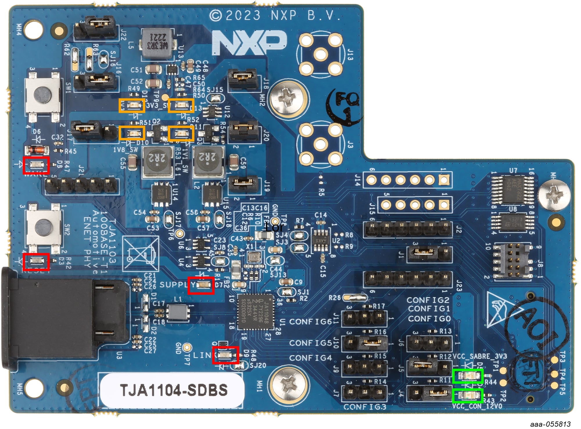 Figure 3. TJA1104-SDBS LEDs