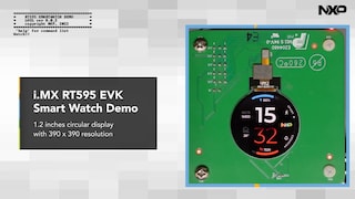 Smart Watch Demo running on an i.MX RT595 EVK